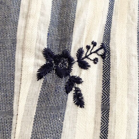 Francesca's Shift Dress Miami Embroidered Chambray Summer Tunic Dress‎ Sz S - Picture 9 of 11